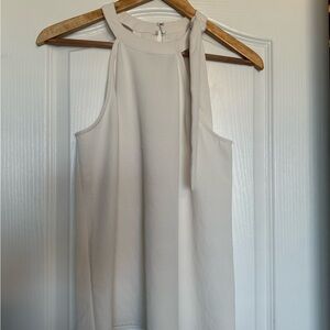Cream Sleeveless Blouse